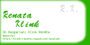 renata klink business card